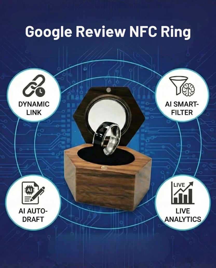 NFC review card for local businesses