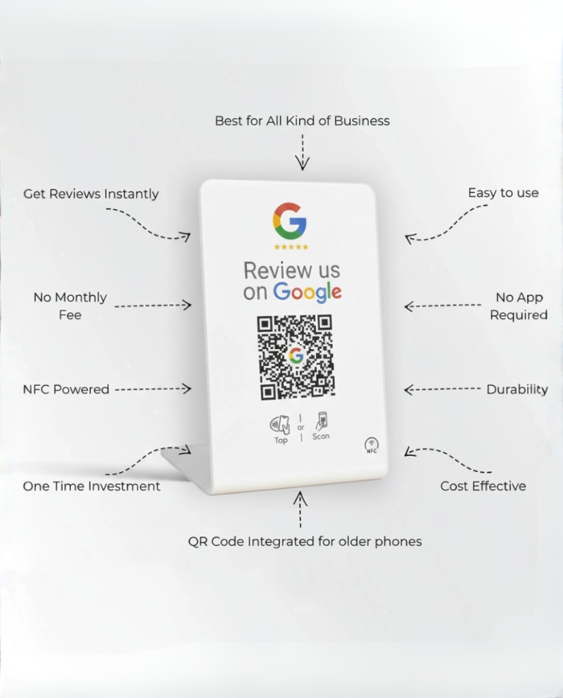 Google Review NFC Standee for Easy Reviews | Easy Connect