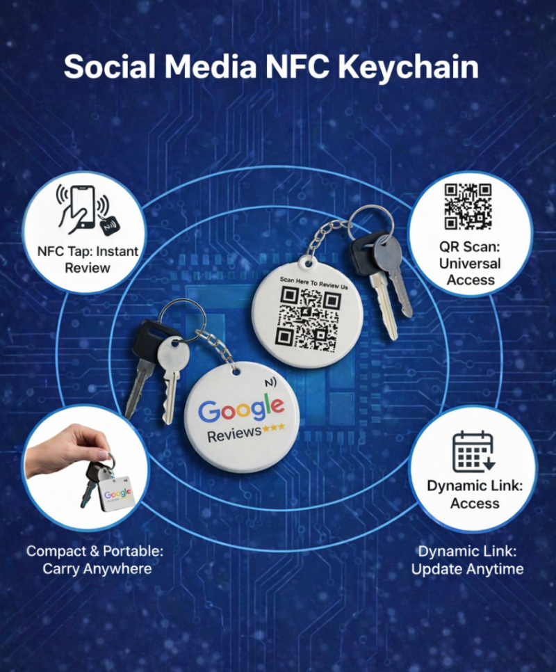 Google Review NFC Keychain for Easy Reviews | Easy Connect